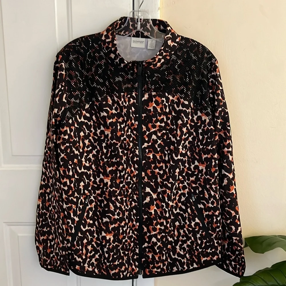 ZENERGY Neema Vivid‎ Animal Jacket Size L NWT By Chico’s